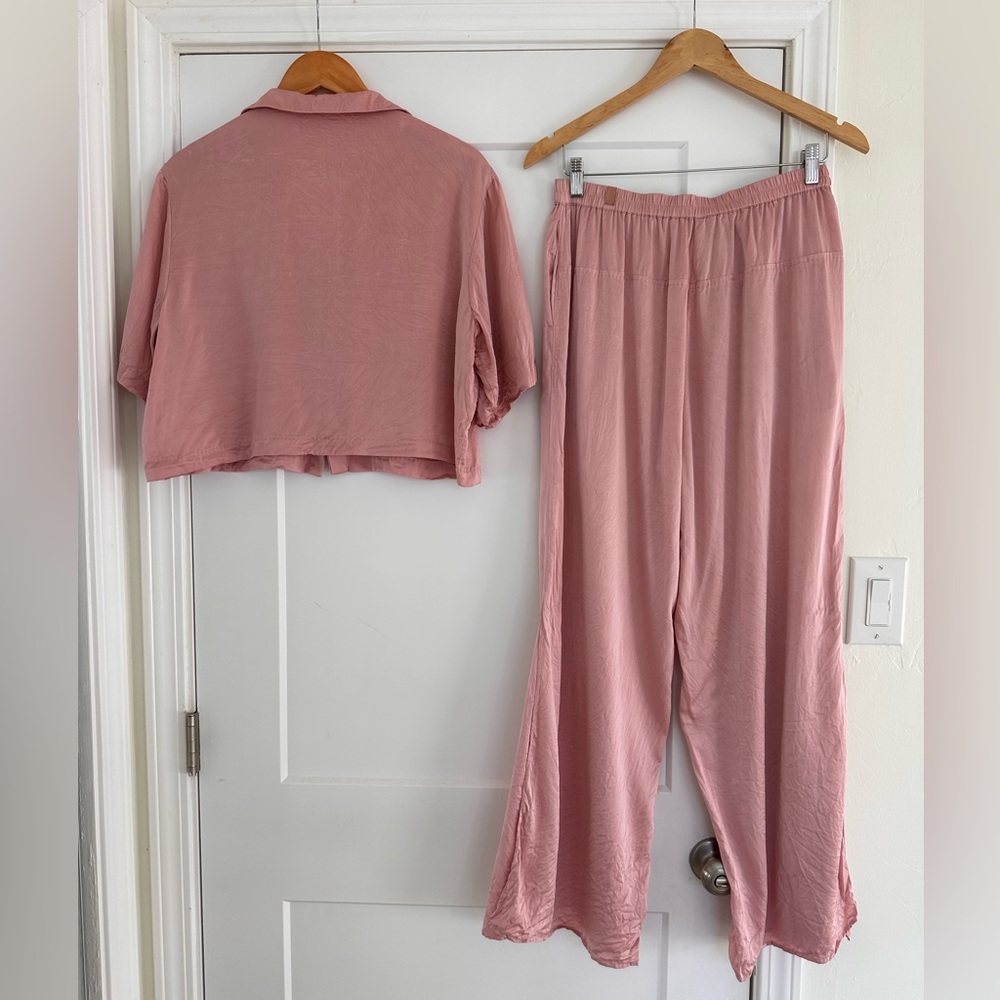 Washable Silk High Rise Pant Set